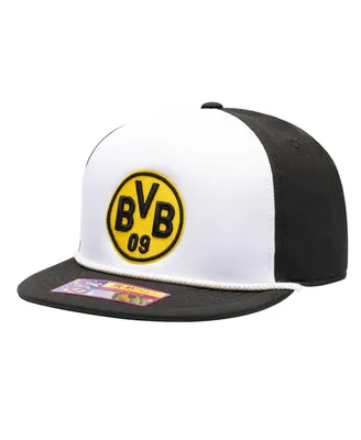 Men's Fan Ink White Borussia Dortmund Avalanche Snapback Hat