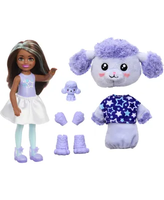 Cutie Reveal Cozy Cute T-shirts Series Chelsea Doll & Accessories, Brunette Small Doll - Multi