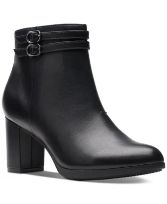 Clarks Women's Camzin Pace Ruched Zip Ankle Booties - Macy's