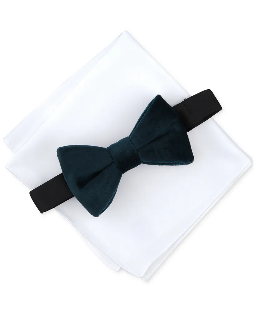Alfani Men's Monroe Solid Bow Tie & Pocket Square Set, Created for Macy's