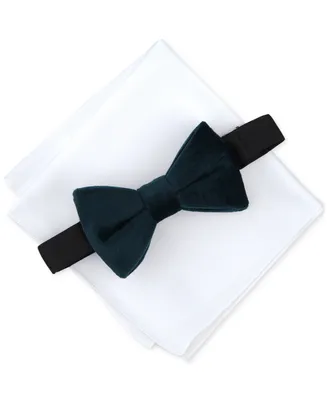 Alfani Men's Monroe Solid Bow Tie & Pocket Square Set, Created for Macy's