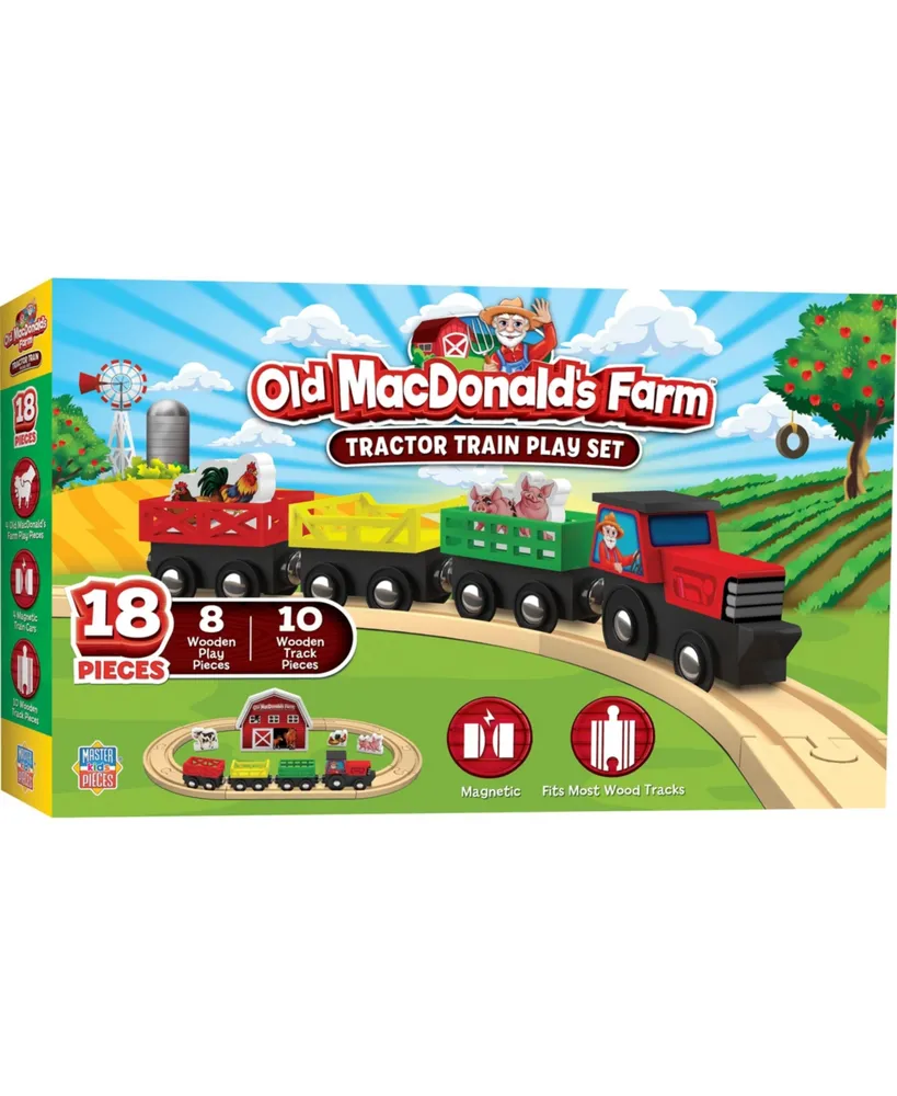 Masterpieces Old MacDonald's Farm Tractor Train Play Set for Kids