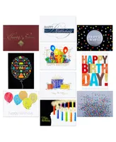 Jam Paper Blank Birthday Card Sets - Happy Birthday Assortment - 50 Per Pack