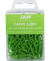 Jam Paper Colorful Standard Paper Clips - Regular 1" - Paperclips - 100 Per Pack