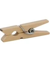 Jam Paper Wood Clip Clothespins - Medium - 1.13