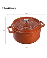 Staub Cast Iron 7 Quart Round Cocotte