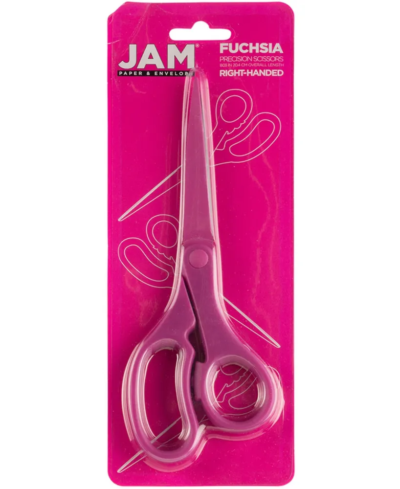 Jam Paper Multi-Purpose Precision Scissors - 8" - Ergonomic Handle Stainless Steel Blades - Sold Individually