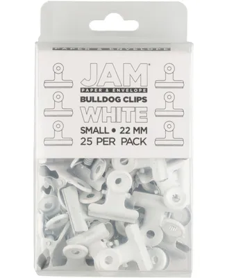 Jam Paper Metal Bulldog Clips - Small - 22millimeter - 25 Per Pack