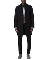 Marc New York Men's Sheffield Melton Wool Slim Overcoat with Interior Bib