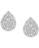 Diamond Pear Cluster Stud Earrings (1/4 ct. t.w.) in Sterling Silver