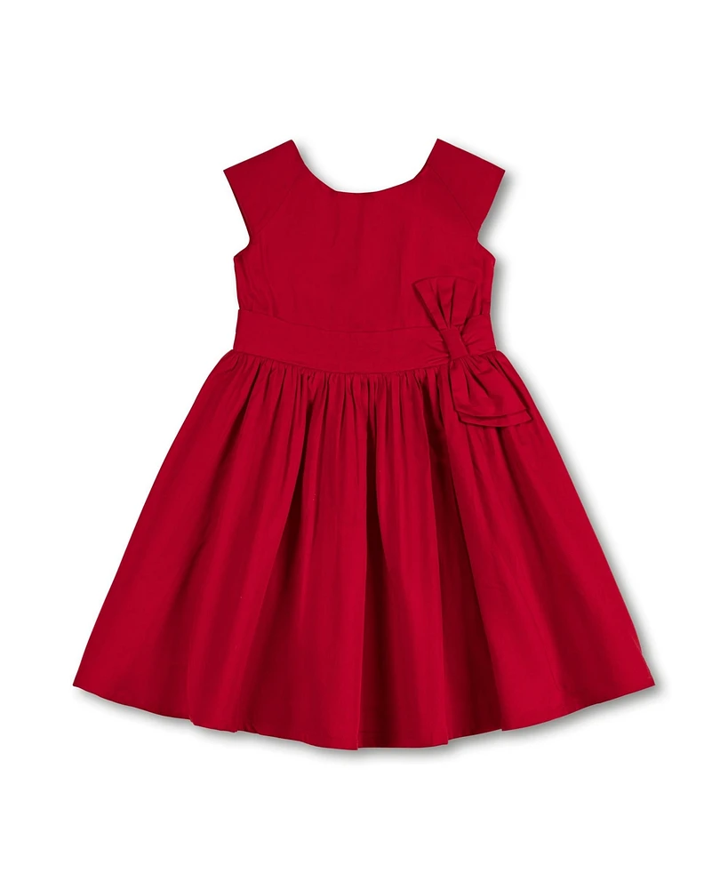 Hope & Henry Big Girls Cap Sleeve Party Dress with Bow Sash