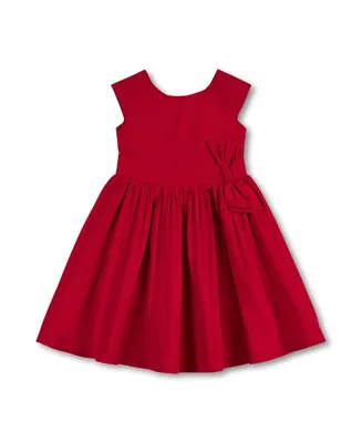 Hope & Henry Big Girls Cap Sleeve Party Dress with Bow Sash