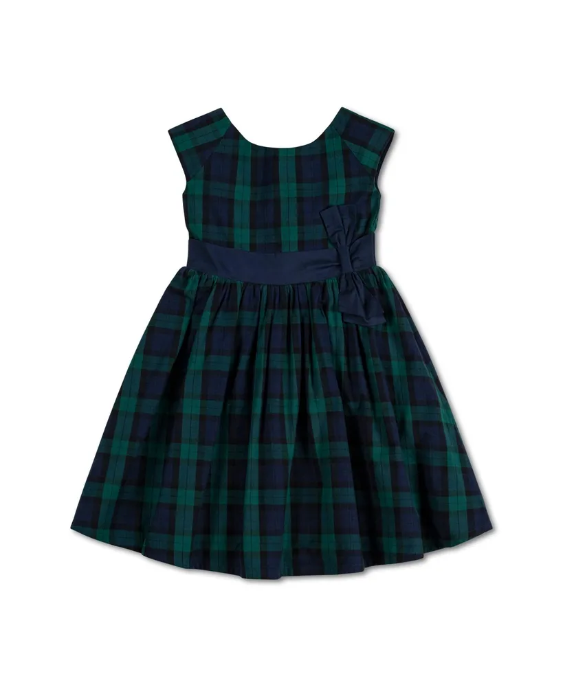 Hope & Henry Big Girls Cap Sleeve Party Dress with Bow Sash