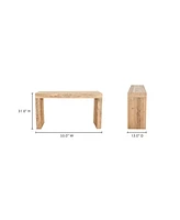 Evander 55" Aged Oak Rectangle Console Table