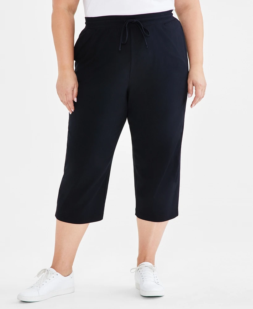 Style & Co Plus Knit Pull-On Capri Pants, Exclusively at Macy's
