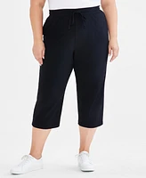 Style & Co Plus Knit Pull-On Capri Pants, Created for Macy's