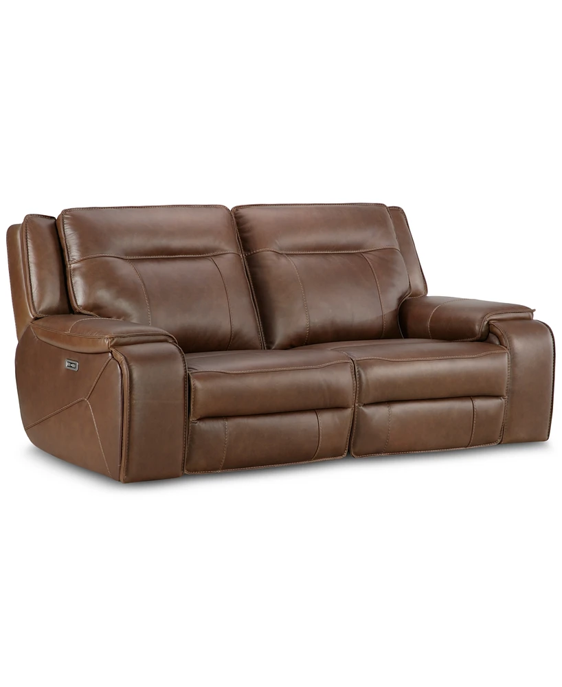 Hansley 2-Pc. Zero Gravity Power Recliner Leather Sofa, Created for Macy's