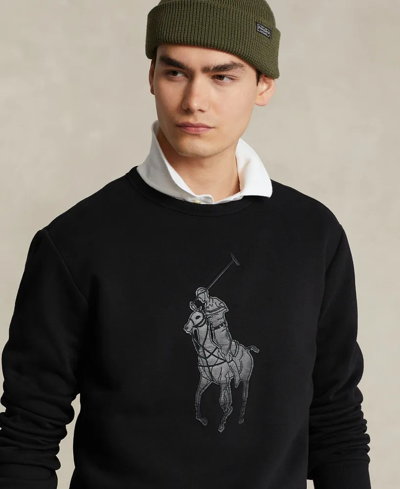 Polo Ralph Lauren Men's Leather-Pony Fleece Sweatshirt