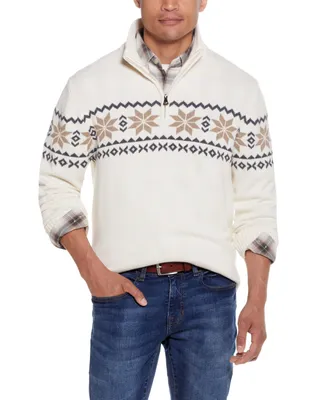 Weatherproof Vintage Men's Snowflake Quarter-Zip Sweater