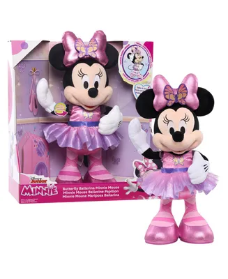 Disney Junior Minnie Mouse Sing and Dance Butterfly Ballerina Lights and Sounds Plush, Sings "Just Like a Butterfly"