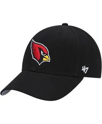 Big Boys and Girls '47 Brand Black Arizona Cardinals Secondary Mvp Adjustable Hat