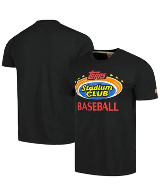 Men's and Women's Homage Charcoal Topps Tri-Blend T-shirt