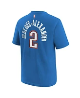 Big Boys Shai Gilgeous-Alexander White Oklahoma City Thunder Icon Name and Number T-shirt