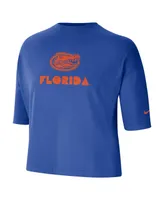 Women's Nike Royal Florida Gators Crop Performance T-shirt