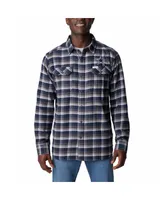 Men's Columbia Navy Dallas Cowboys Flare Gun Flannel Button-Up Shirt