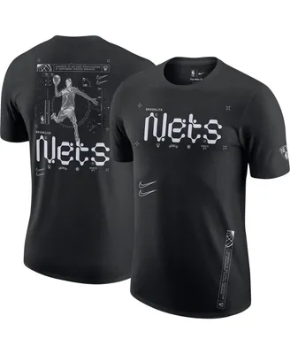 Men's Nike Black Brooklyn Nets Courtside Air Traffic Control Max90 T-shirt