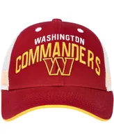 Big Boys and Girls Burgundy, White Washington Commanders Core Lockup Adjustable Hat