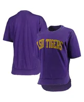 Women's Pressbox Purple Lsu Tigers Arch Poncho T-shirt
