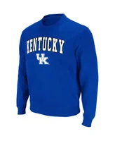 Men's Colosseum Royal Kentucky Wildcats Arch and Logo Pullover Sweatshirt