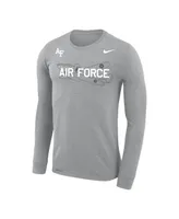 Men's Nike Heather Gray Air Force Falcons Rivalry Plane Legend Performance T-shirt