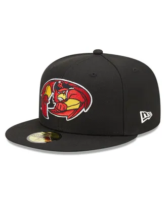 Men's New Era Black Rochester Red Wings Marvel x Minor League 59FIFTY Fitted Hat
