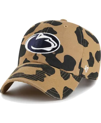 Women's '47 Brand Penn State Nittany Lions Rosette Leopard Clean Up Adjustable Hat