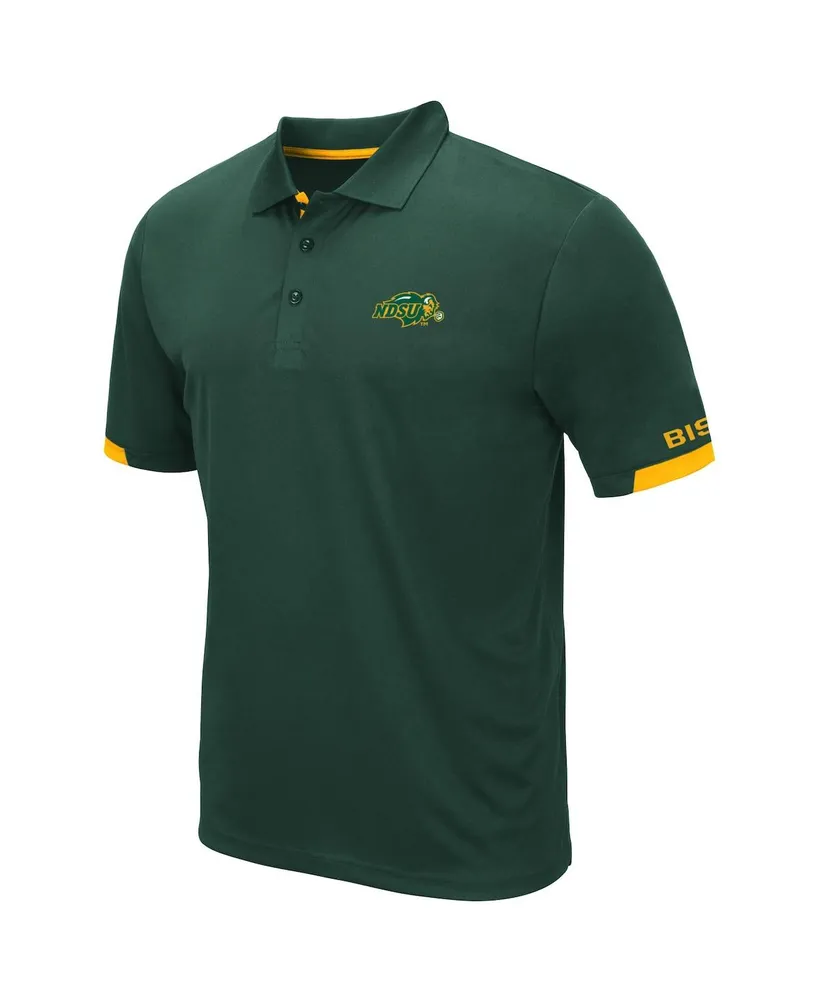 Men's Colosseum Green Ndsu Bison Santry Lightweight Polo Shirt