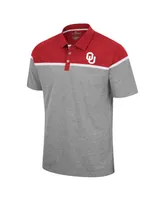 Men's Colosseum Heather Gray Oklahoma Sooners Chamberlain Polo Shirt