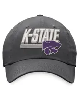 Men's Top of the World Charcoal Kansas State Wildcats Slice Adjustable Hat