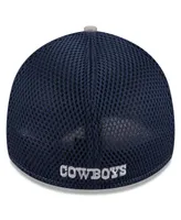 Men's New Era Silver, Navy Dallas Cowboys Pipe Retro Joe 39THIRTY Flex Hat