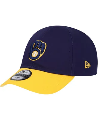 Infant Boys and Girls New Era Navy Milwaukee Brewers Team Color My First 9TWENTY Flex Hat