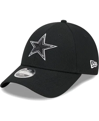 Big Boys and Girls New Era Black Dallas Cowboys Main B-Dub 9FORTY Adjustable Hat