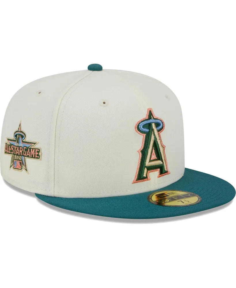 Los Angeles Angels New Era Chrome Camel Rust Undervisor 59FIFTY Fitted Hat  - Cream