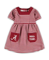 Girls Toddler Crimson Alabama Tide Striped Dress with Pockets