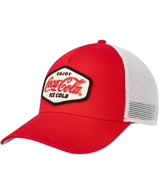 Men's American Needle Red, Cream Coca-Cola Valin Trucker Snapback Hat