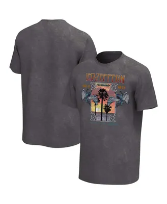 Men's Charcoal Led Zeppelin Concert Washed Graphic T-shirt