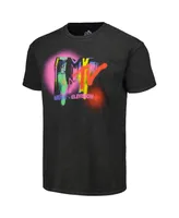 Men's Black 50th Anniversary of Hip Hop Mtv Washed Graphic T-shirt