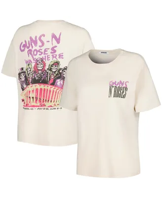 Women's Daydreamer Cream Guns n Roses Was Here Boyfriend T-shirt