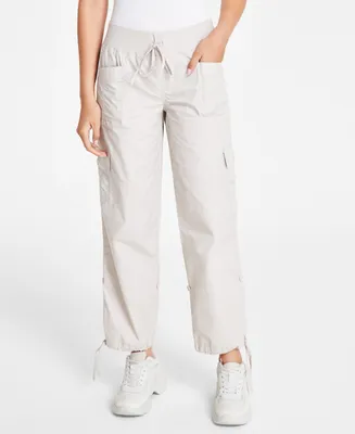 Crave Fame Juniors' High-Rise Pull-On Cargo Pants