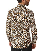 OppoSuits Men's Crazy Party Shirt - Long sleeve Button Down for Men The Jag Slim Fit